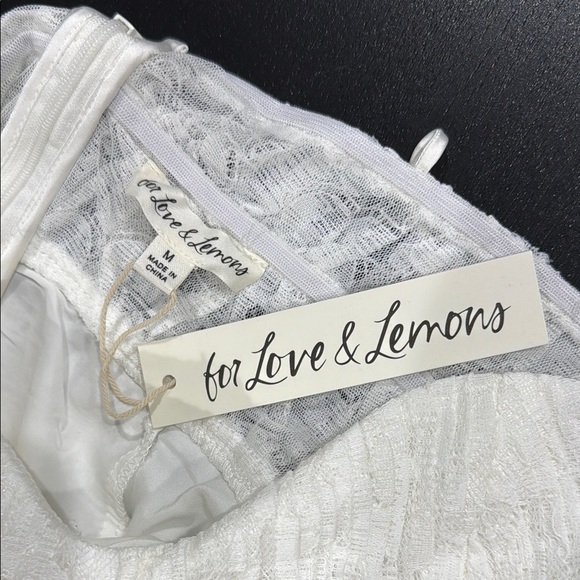 For Love and Lemons Revolve White Lace Lorena Maxi Dress - M - Picture 4 of 7